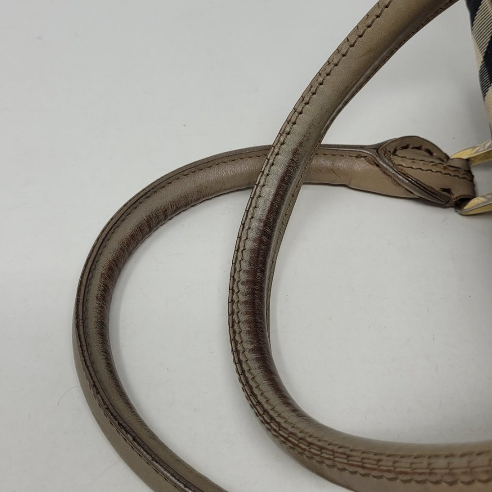 BURBERRY Beige Bridle House Check Handbag - Picture 13 of 16